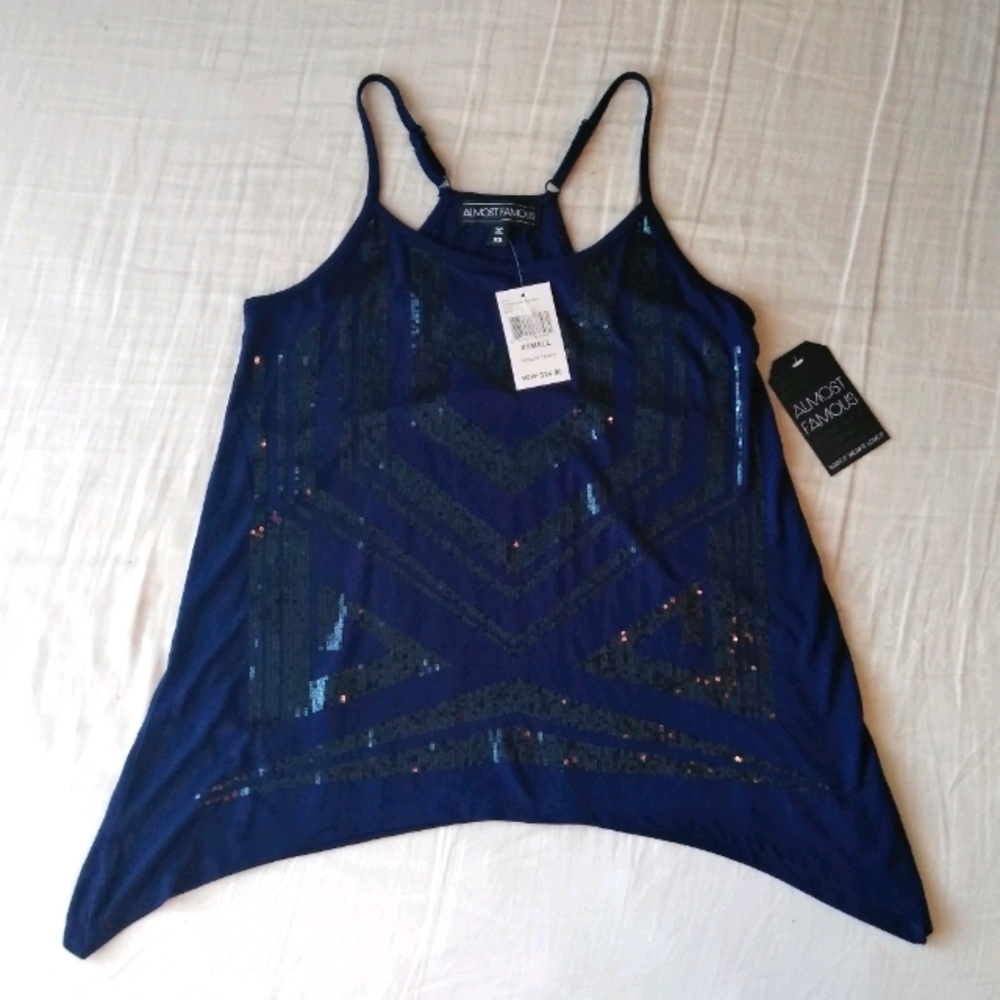 Almost Famous Sequin Halter top